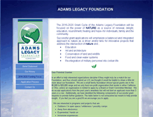 Tablet Screenshot of adamslegacyfoundation.org